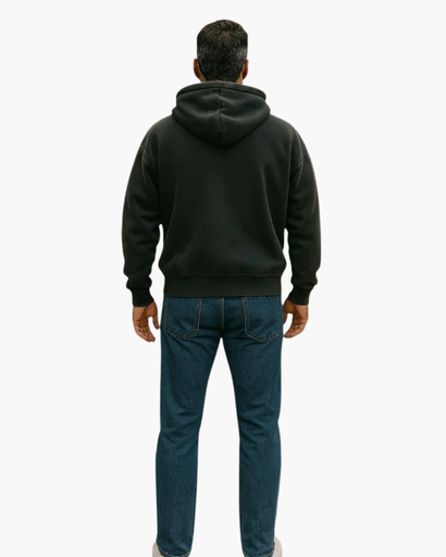 Mens oversized zipped hoodie