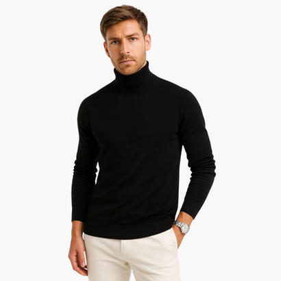 Men’s Turtleneck Sweater - Virgin Wool - Classic Design - Comfortable Fit