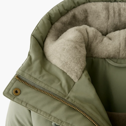 Women’s Long Hooded Puffer Coat – Warm & Elegant