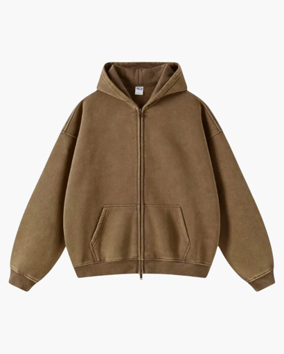 Mens oversized zipped hoodie