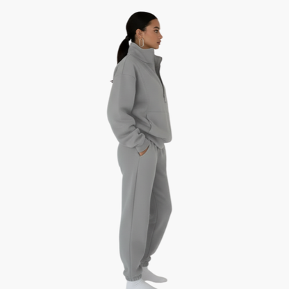 Women's Comfort Jogging Set – Zip-Up Top & Soft Pants