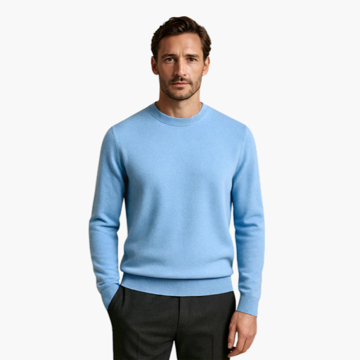 Men's Cashmere Crew Neck Sweater – Timeless Elegance & Supreme Softness