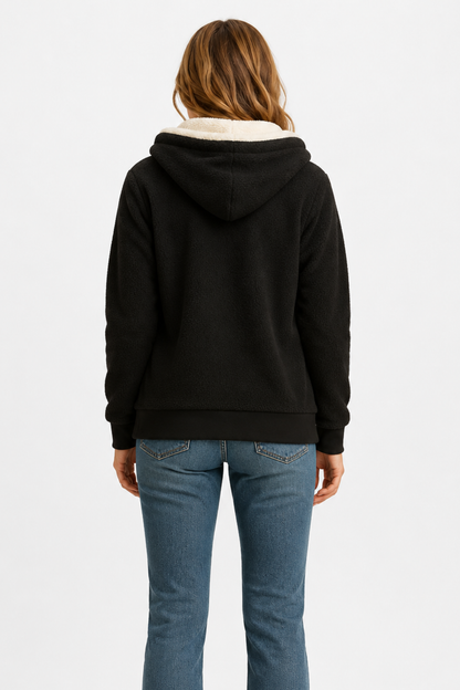 Women’s fleece-lined hooded jacket comfort & relaxed style