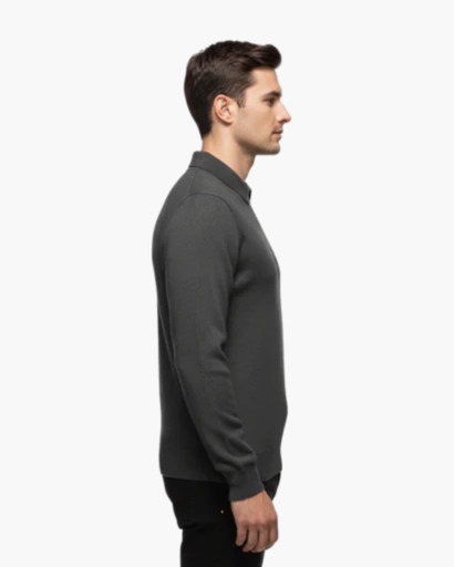 Men's shirt collar sweater — minimalist elegance and modern comfort