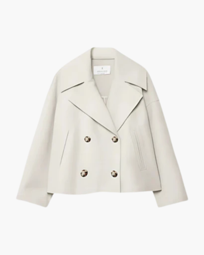 Women's short double-breasted cotton jacket — chic & modern