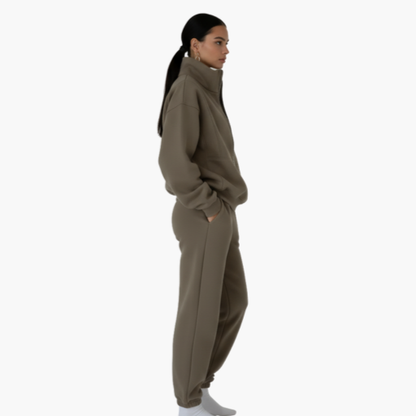 Women's Comfort Jogging Set – Zip-Up Top & Soft Pants