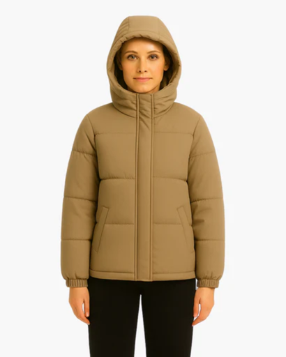 Women's quilted down jacket with Hood - light, warm and comfortable