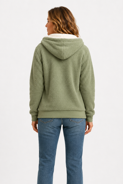 Women’s fleece-lined hooded jacket comfort & relaxed style