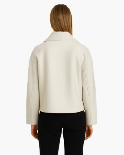 Women's short double-breasted cotton jacket — chic & modern