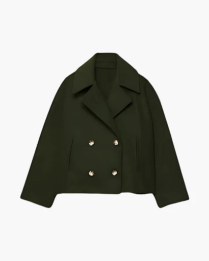 Women's short double-breasted cotton jacket — chic & modern