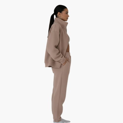 Women's Comfort Jogging Set – Zip-Up Top & Soft Pants