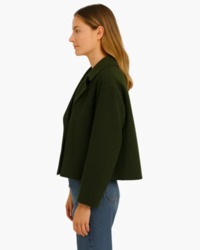 Women's short double-breasted cotton jacket — chic & modern