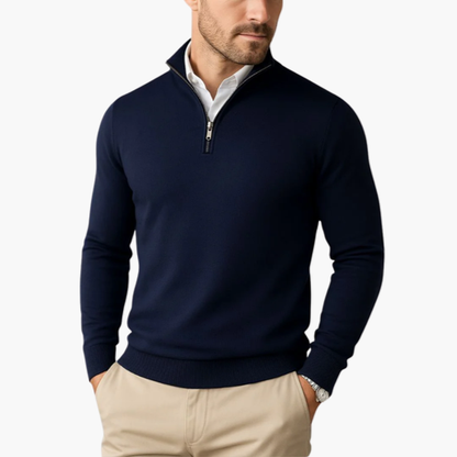 Men's Elegant Half-Zip Sweater – Casual Business Style