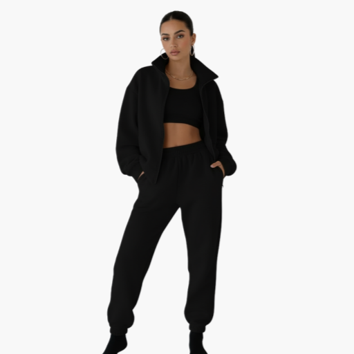 Women's Comfort Jogging Set – Zip-Up Top & Soft Pants