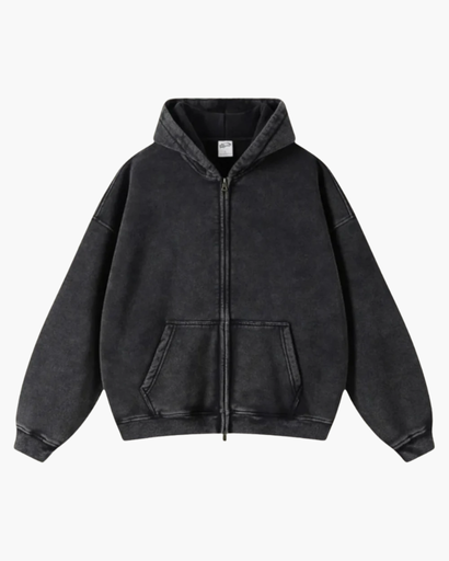 Mens oversized zipped hoodie