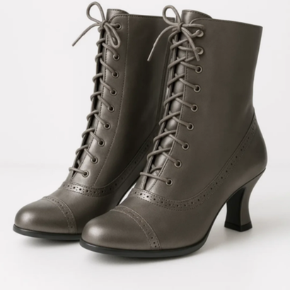 Women’s Retro Lace-Up Ankle Boots – Classic Elegance & Vintage Style