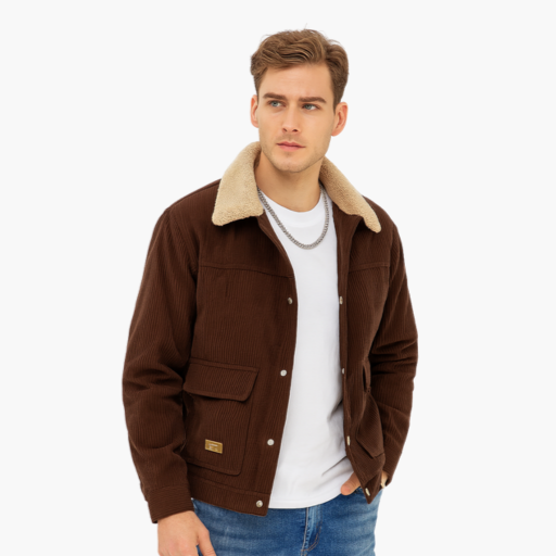 Men's Corduroy Jacket with Fleece Lining – Urban Style and Guaranteed Warmth