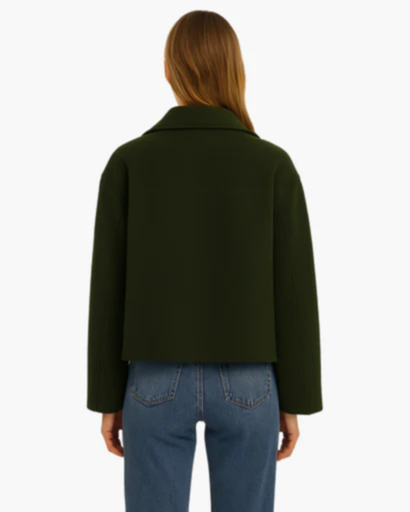 Women's short double-breasted cotton jacket — chic & modern