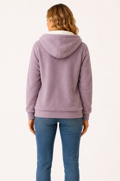 Women’s fleece-lined hooded jacket comfort & relaxed style