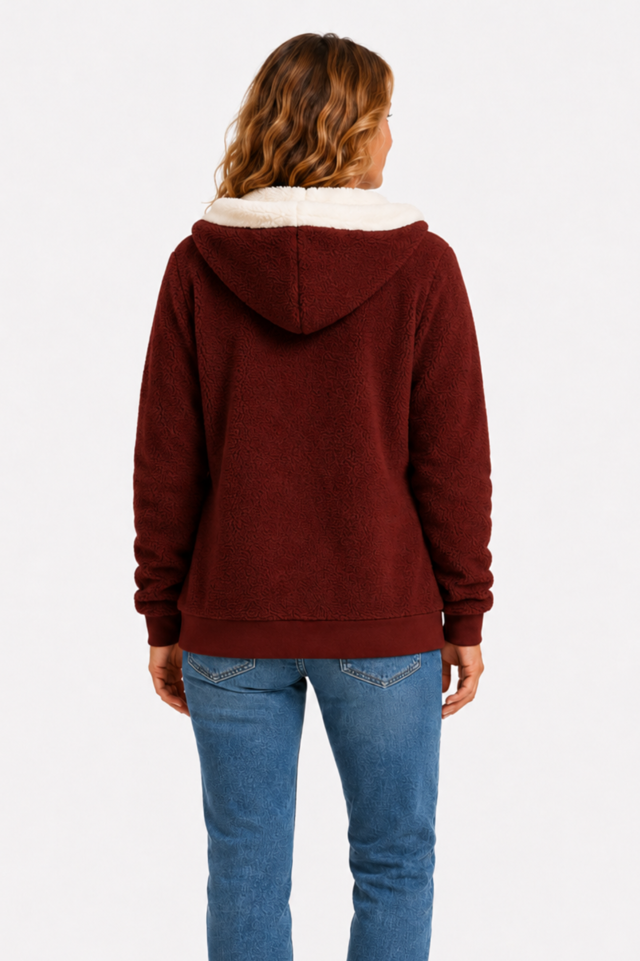 Women’s fleece-lined hooded jacket comfort & relaxed style