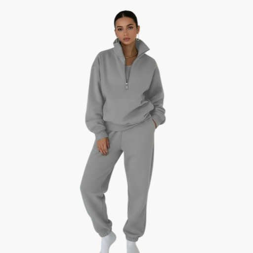 Women's Comfort Jogging Set – Zip-Up Top & Soft Pants