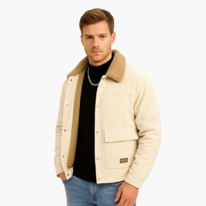 Men's Corduroy Jacket with Fleece Lining – Urban Style and Guaranteed Warmth
