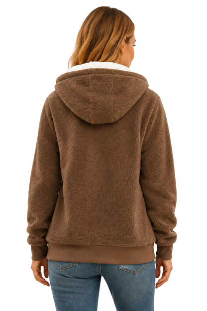 Women’s fleece-lined hooded jacket comfort & relaxed style