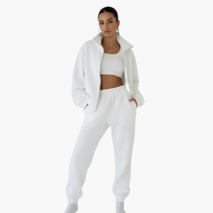 Women's Comfort Jogging Set – Zip-Up Top & Soft Pants