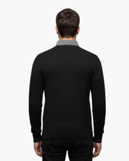 Men's shirt collar sweater — minimalist elegance and modern comfort