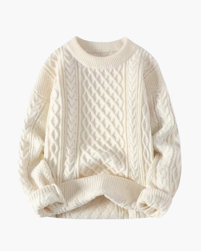 Unisex cable-knit sweater – classic knitted look & cozy warmth