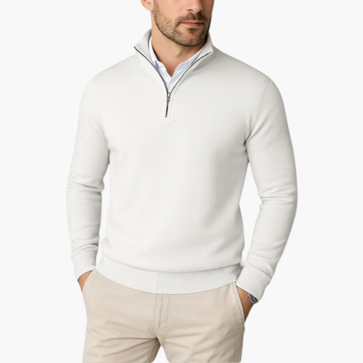 Men's Elegant Half-Zip Sweater – Casual Business Style