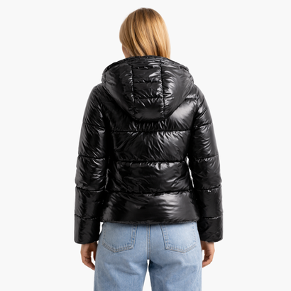 Women's shiny padded jacket — warm, comfortable and elegantly modern