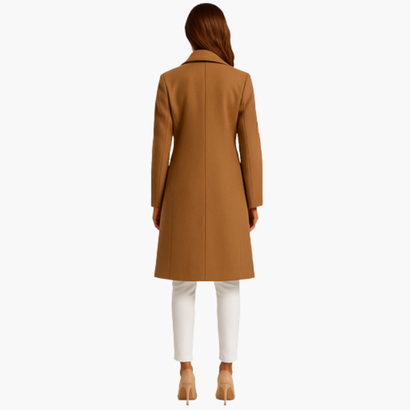 Women’s Elegant Long Coat – Double-Breasted, Chic & Timeless