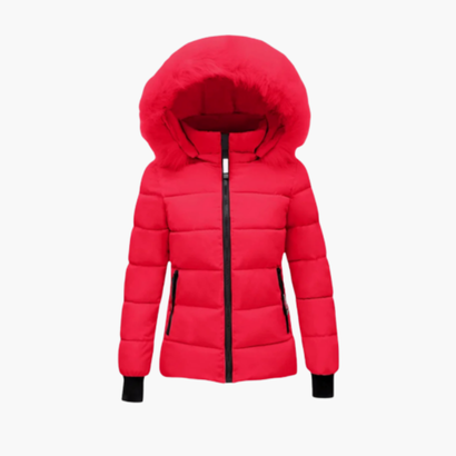 Women’s Hooded Puffer Jacket with Faux Fur – Modern Look & Added Warmth
