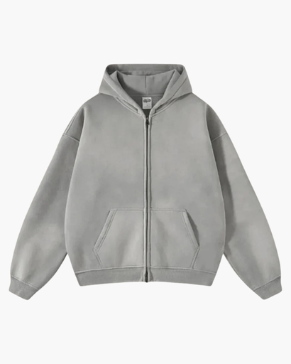 Mens oversized zipped hoodie