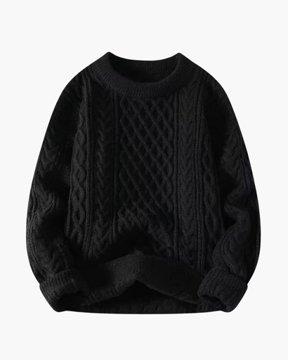 Unisex cable-knit sweater – classic knitted look & cozy warmth