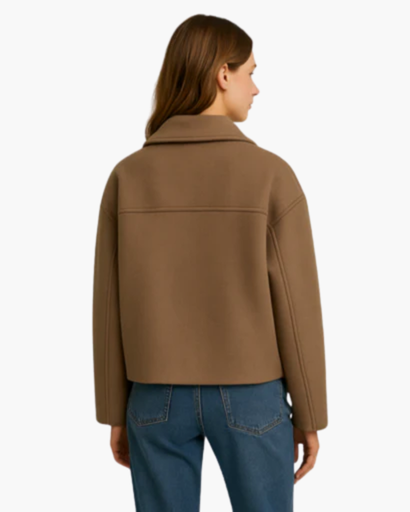 Women's short double-breasted cotton jacket — chic & modern