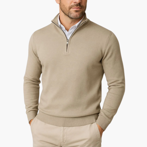 Men's Elegant Half-Zip Sweater – Casual Business Style