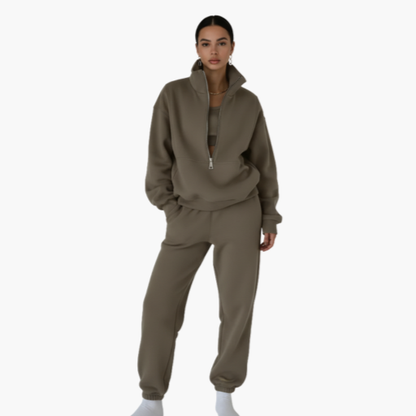 Women's Comfort Jogging Set – Zip-Up Top & Soft Pants
