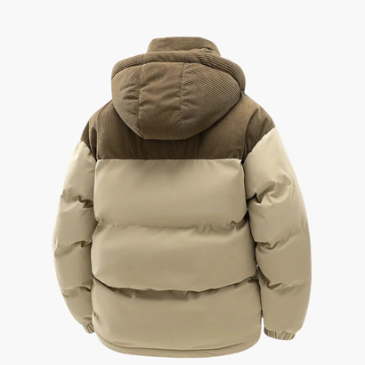 Men’s Fleece-Lined Winter Jacket with Removable Hood