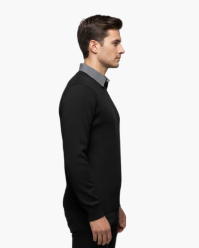 Men's shirt collar sweater — minimalist elegance and modern comfort