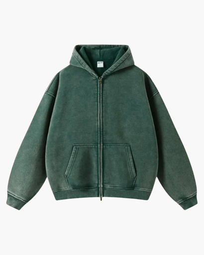 Mens oversized zipped hoodie