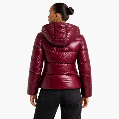 Women's shiny padded jacket — warm, comfortable and elegantly modern