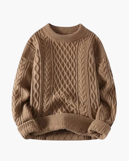 Unisex cable-knit sweater – classic knitted look & cozy warmth