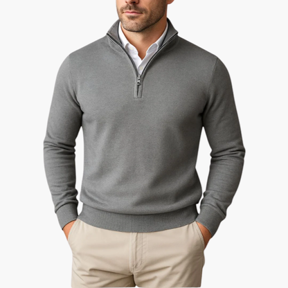 Men's Elegant Half-Zip Sweater – Casual Business Style