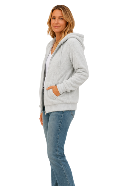 Women’s fleece-lined hooded jacket comfort & relaxed style