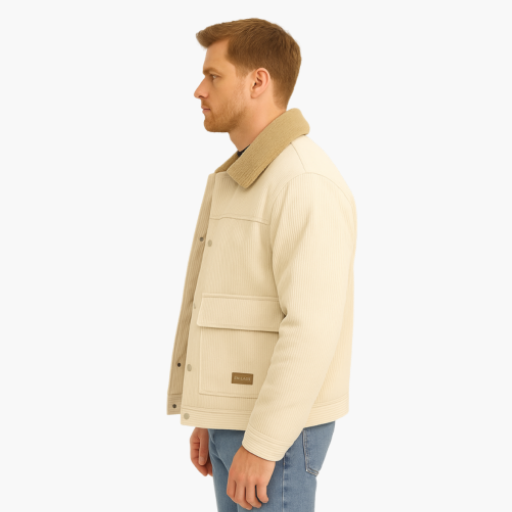 Men's Corduroy Jacket with Fleece Lining – Urban Style and Guaranteed Warmth