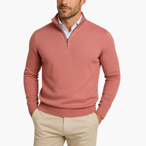 Men's Elegant Half-Zip Sweater – Casual Business Style