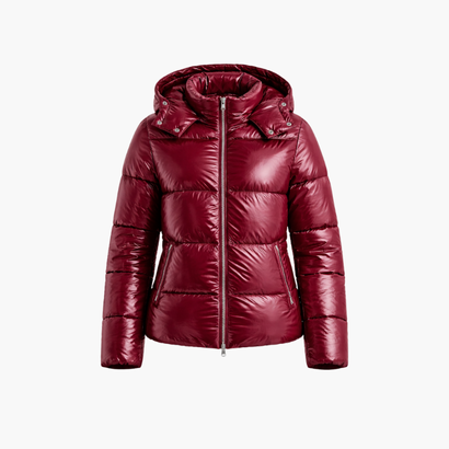 Women's shiny padded jacket — warm, comfortable and elegantly modern