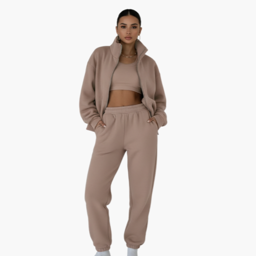 Women's Comfort Jogging Set – Zip-Up Top & Soft Pants